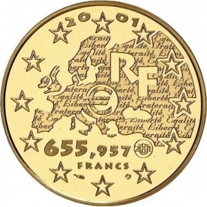 Аверс монеты Франция, 655.957 франков, 2001, ÉGALITÉ