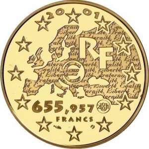 Аверс монеты Франция, 655.957 франков, 2001, LIBERTÉ
