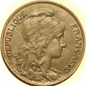 Аверс монеты Франция, 10 сантимов, 1898-1921
