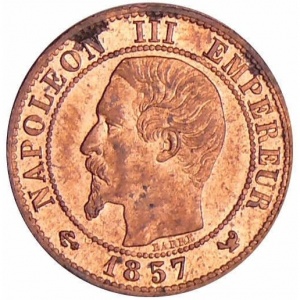 Аверс монеты Франция, 1 сантим, 1853-1857