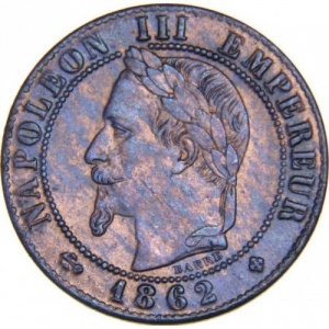 Аверс монеты Франция, 1 сантим, 1861-1870