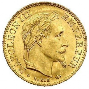 Аверс монеты Франция, 10 франков, 1861-1869