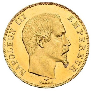 Аверс монеты Франция, 50 франков, 1855-1859