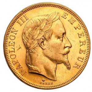 Аверс монеты Франция, 50 франков, 1862-1868