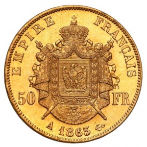 Реверс монеты Франция, 50 франков, 1862-1868