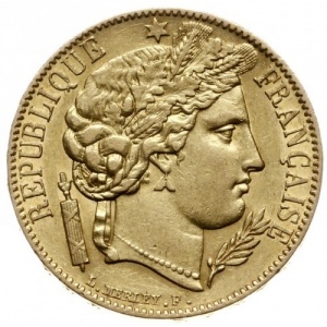 Аверс монеты Франция, 20 франков, 1849-1851
