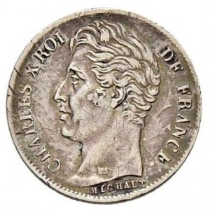 Аверс монеты Франция, ½ франка, 1825-1830