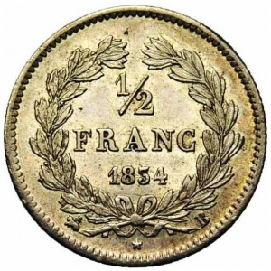 Реверс монеты Франция, ½ франка, 1831-1845