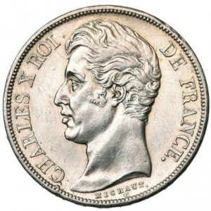 Аверс монеты Франция, 2 франка, 1825-1830