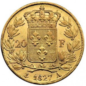 Реверс монеты Франция, 20 франков, 1825-1830