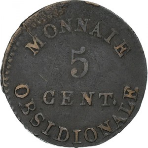 Реверс монеты Франция, 5 сантимов, 1814