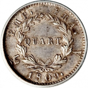 Реверс монеты Франция, ¼ франка, 1809