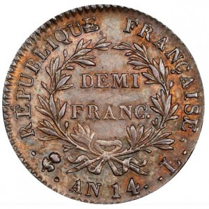 Реверс монеты Франция, ½ франка, 1803-1805