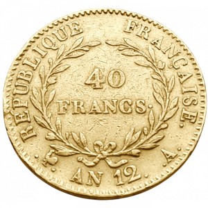 Реверс монеты Франция, 40 франков, 1802-1803