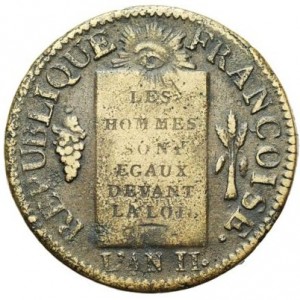 Аверс монеты Франция, 1 соль, 1793