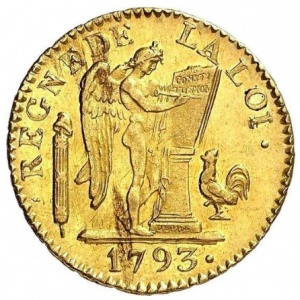 Аверс монеты Франция, 24 ливра, 1793