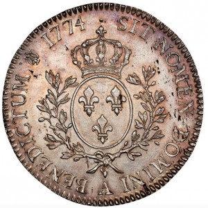 Реверс монеты Франция, 1 ЭКЮ, 1774-1792