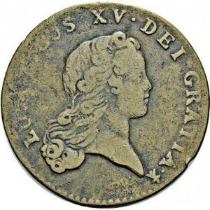 Аверс монеты Франция, 1 соль, 1719-1726