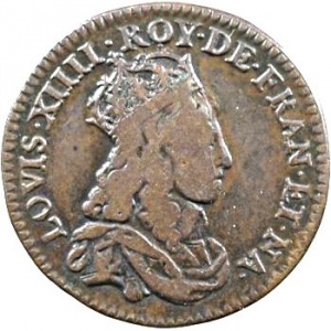 Аверс монеты Франция, 1 лиард, 1654-1656