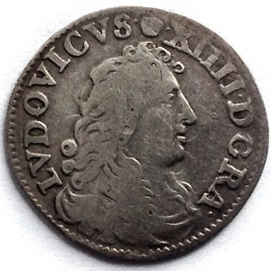 Аверс монеты Франция, 4 соля, 1674-1679