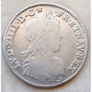Аверс монеты Франция, ¼ Экю, 1646-1662
