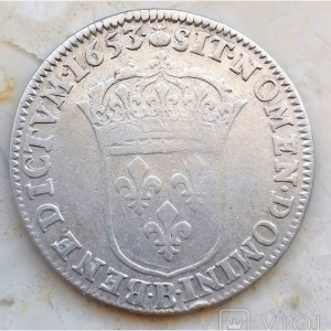 Реверс монеты Франция, ¼ Экю, 1646-1662