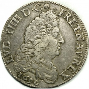 Аверс монеты Франция, ½ Экю, 1690-1693