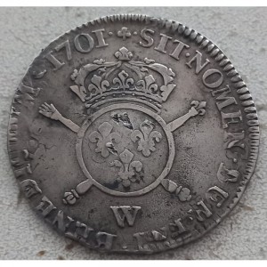 Реверс монеты Франция, ½ Экю, 1701-1703