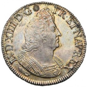 Аверс монеты Франция, 1 ЭКЮ, 1693-1701, Герб Франции на реверсе