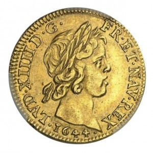 Аверс монеты Франция, 1 дьёр, 1643-1656