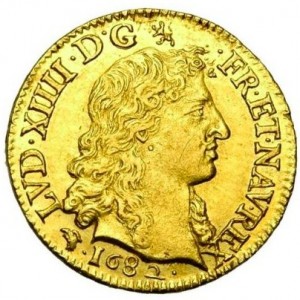 Аверс монеты Франция, 1 дьёр, 1668-1684
