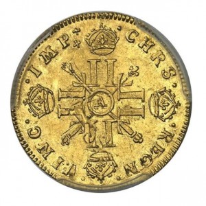 Реверс монеты Франция, 1 дьёр, 1700-1704