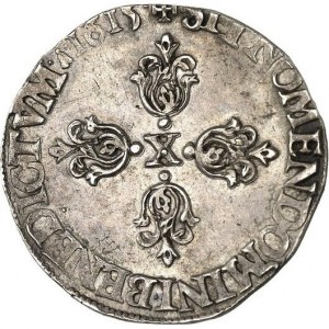 Реверс монеты Франция, ½ франка, 1611-1626