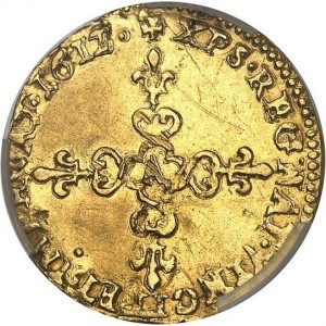 Реверс монеты Франция, ½ дьёра, 1610-1643
