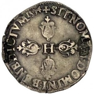 Реверс монеты Франция, ½ франка, 1589-1610