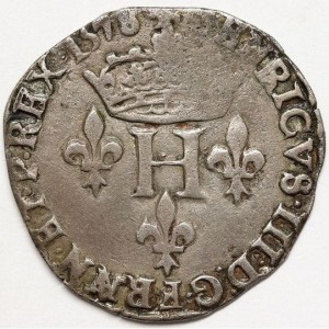 Аверс монеты Франция, 2 соля, 1578-1593