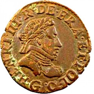 Аверс монеты Франция, Двойной турнуа, 1575-1594