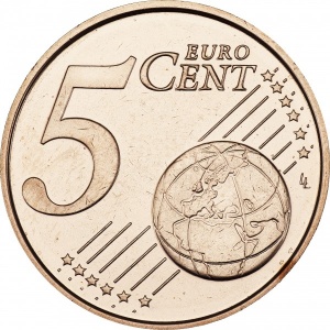Реверс монеты Финляндия, 5 евроцентов, 1999-2026