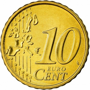 Реверс монеты Финляндия, 10 евроцентов, 1999-2006