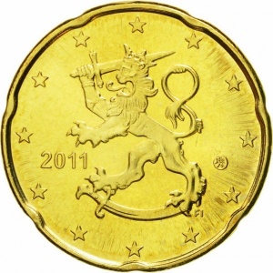 Аверс монеты Финляндия, 20 евроцентов, 2007-2026