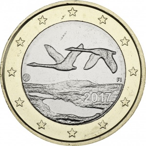 Аверс монеты Финляндия, 1 евро, 2007-2026