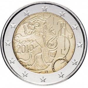 Аверс монеты Финляндия, 2 евро, 2010, 150 лет финской валюте