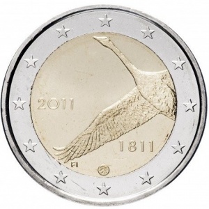 Аверс монеты Финляндия, 2 евро, 2011, 200 лет банку Финляндии