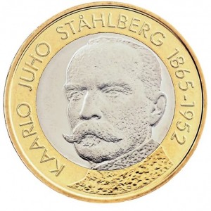 Реверс монеты Финляндия, 5 евро, 2016, Каарло Юхо Стольберг (1919-1925)
