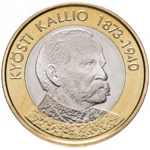 Реверс монеты Финляндия, 5 евро, 2016, Кюёсти Каллио (1937-1940)