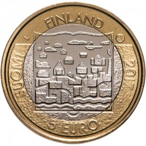 Аверс монеты Финляндия, 5 евро, 2017, Карл Маннергейм (1944-1946)