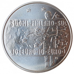 Аверс монеты Финляндия, 10 евро, 2005, Неизвестный солдат