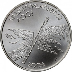 Аверс монеты Финляндия, 10 евро, 2006, 100 лет парламентским реформам