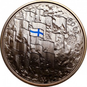 Аверс монеты Финляндия, 10 евро, 2008, 90 лет флагу Финляндии