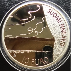 Аверс монеты Финляндия, 10 евро, 2009, 200 лет со дня рождения Фредрика Пациуса
